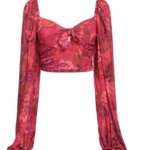 FOR LOVE & LEMONS Red Trisha Crop Top